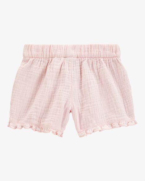  Product image 2 of Toddler Ruffle Gauze Shorts - Pink