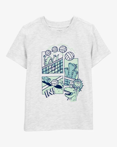  Product image 1 of Toddler Volleyball Short-Sleeve Graphic Tee - White