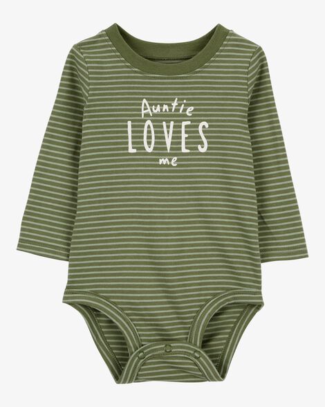 Map California Love Stripes Baby Onesie