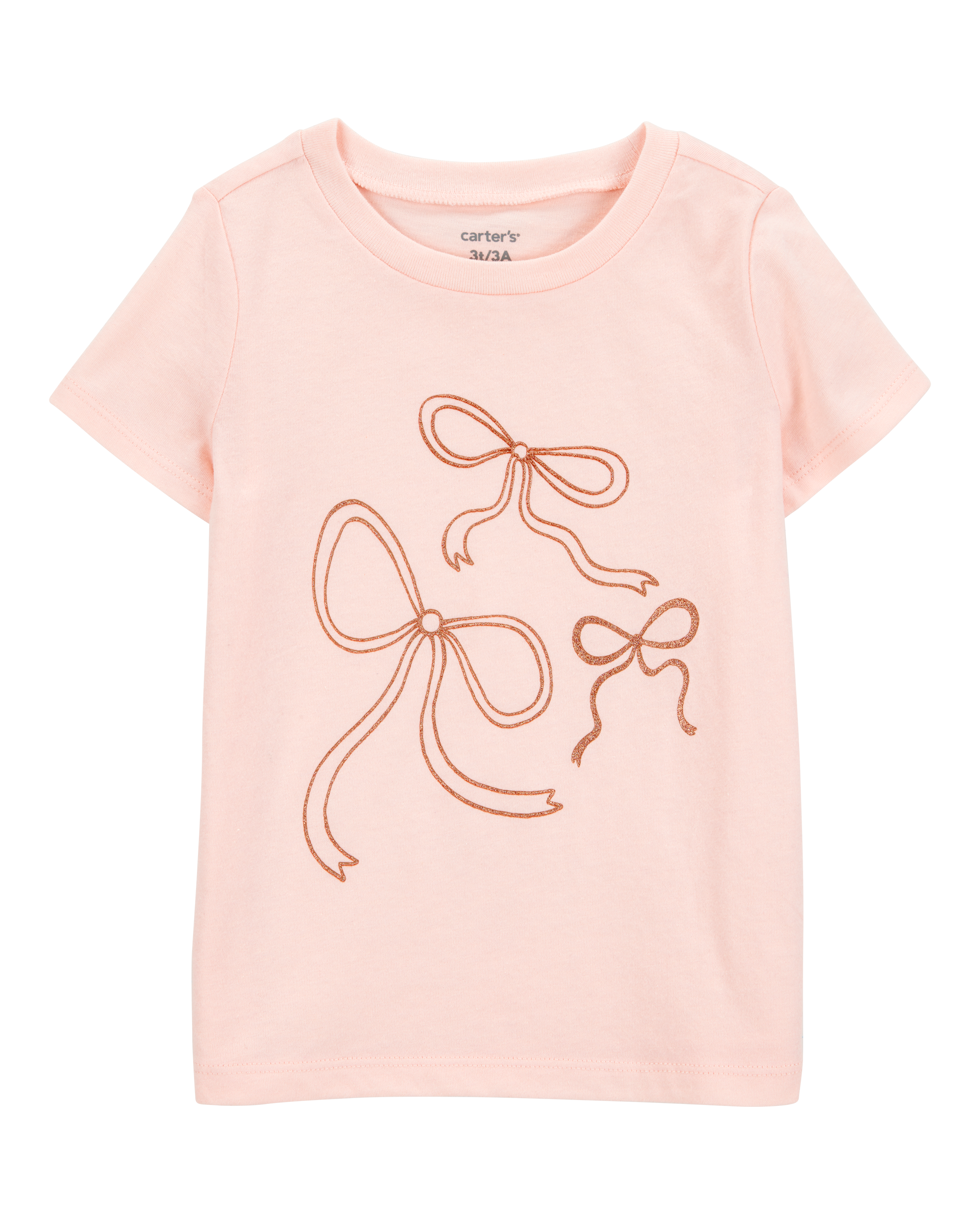 Toddler Girl Bow Short-Sleeve Graphic Tee - Pink