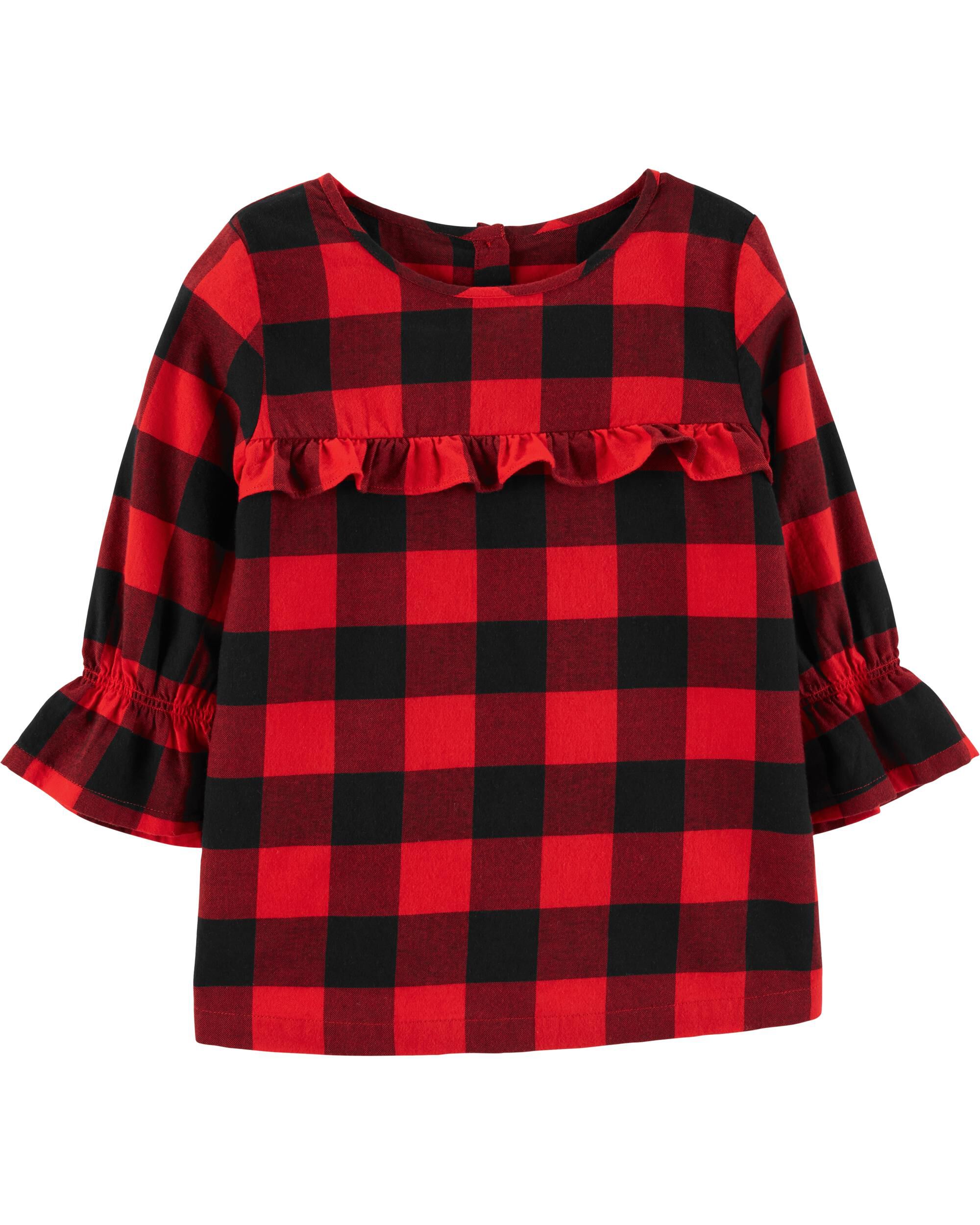 carter's buffalo check holiday dress