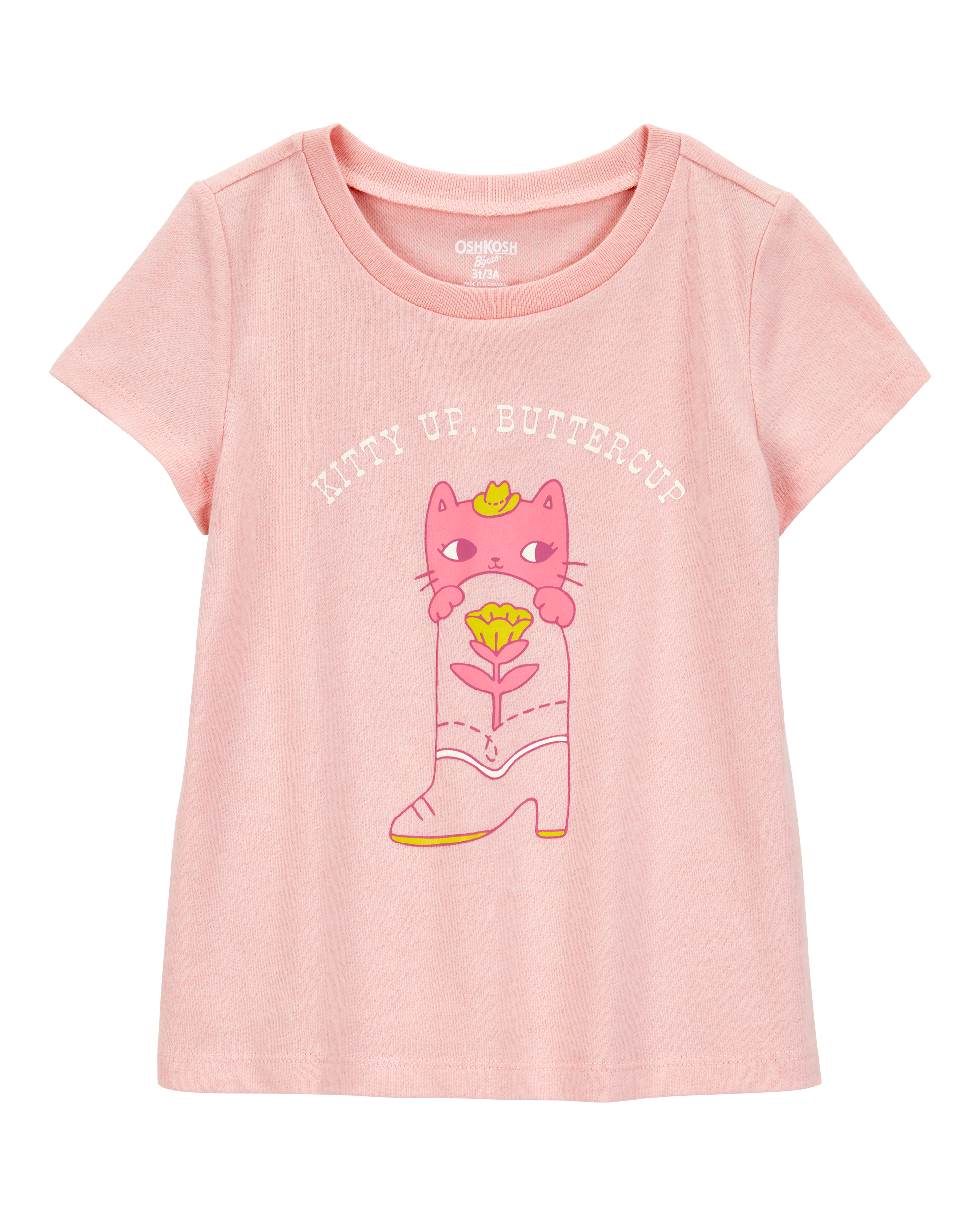 Toddler Kitty Up Buttercup Short-Sleeve Graphic Tee - Pink
