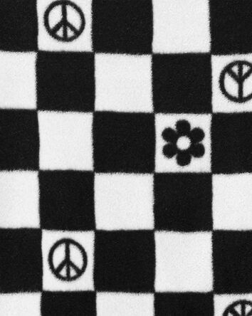 2-Piece Peace Sign Fleece PJs, 