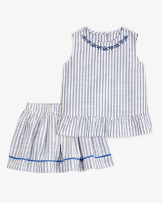 Product image 1 of Baby 2-Piece Striped Fashion Tank & Pull-On Skort Set