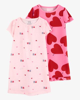 Product image 1 of Kid 2-Pack Hearts Nightgown