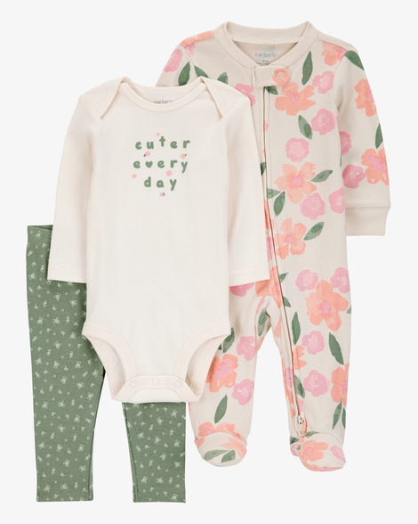 baby girl 3-piece floral multi-piece set