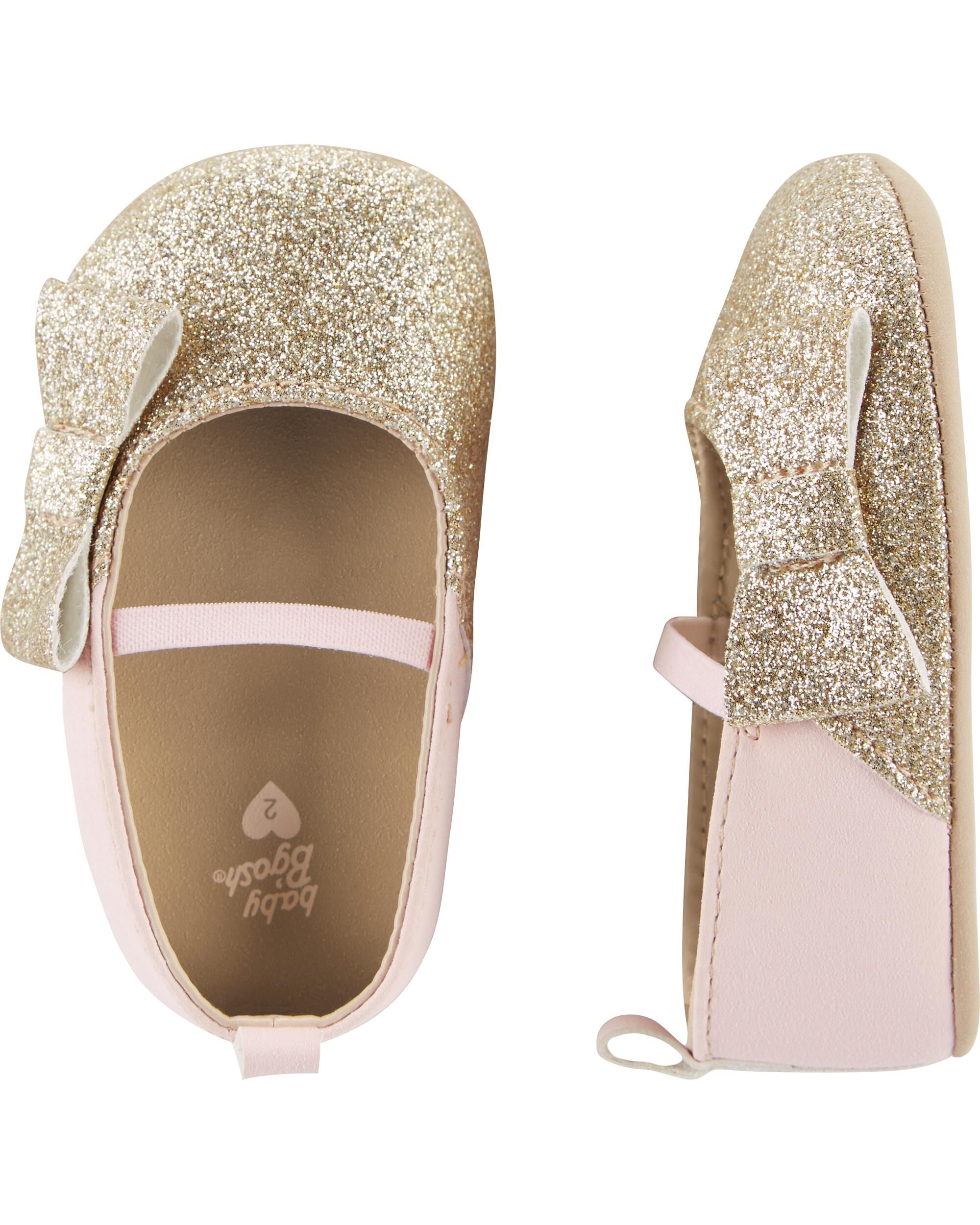 carter's gold glitter shoes