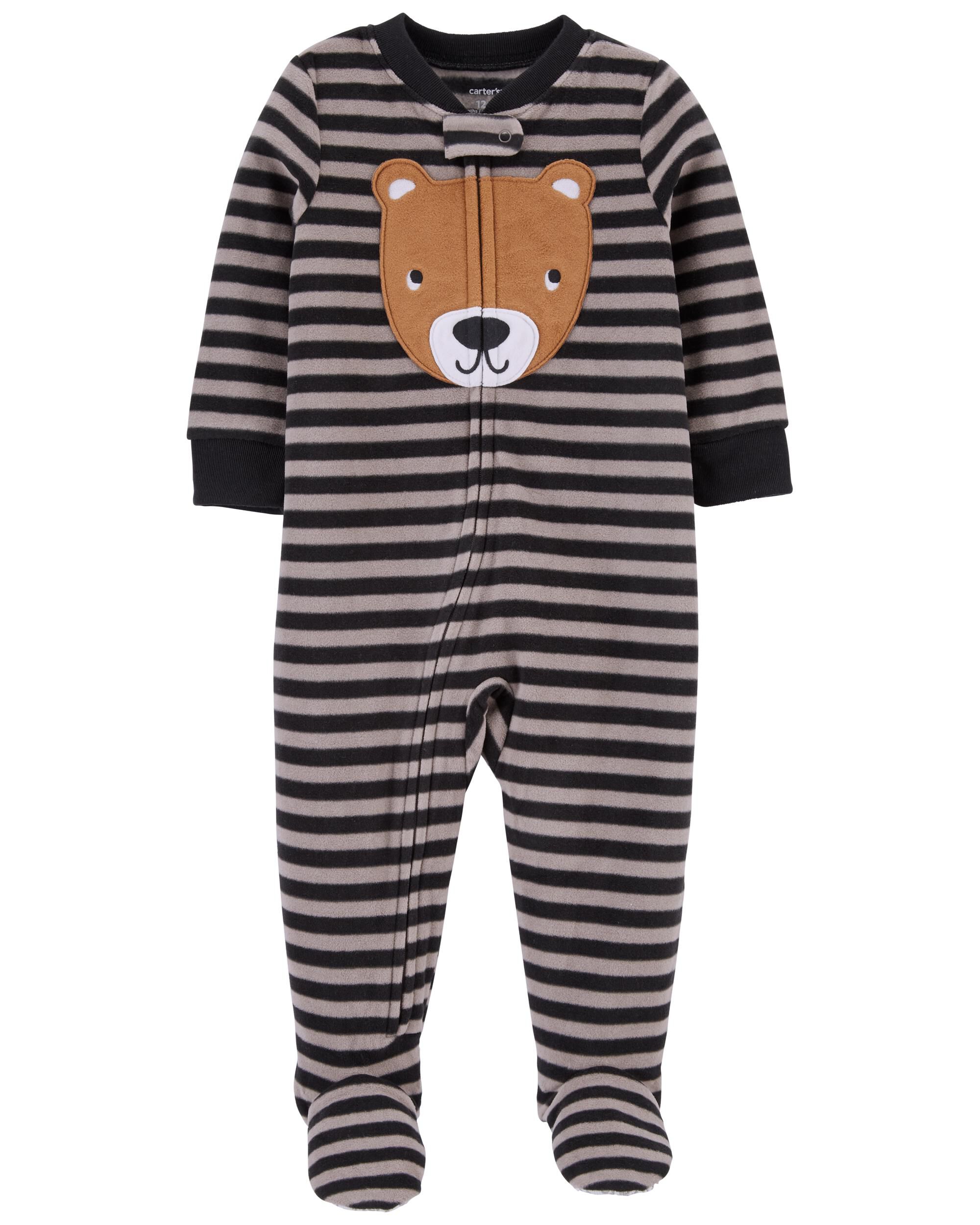 1-Piece Bear Fleece Footie PJs