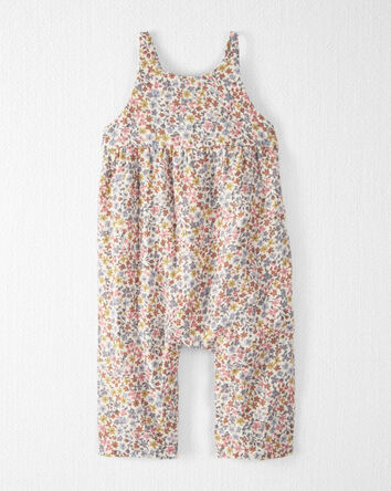 Baby Organic Cotton Floral-Print Jumpsuit