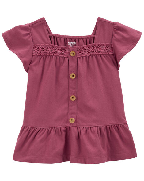 Product image 1 of Baby Crochet Flutter Button-Front Shirt