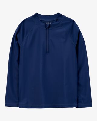 Product image 1 of Kid Long Sleeve Half-Zip Rashguard - Navy