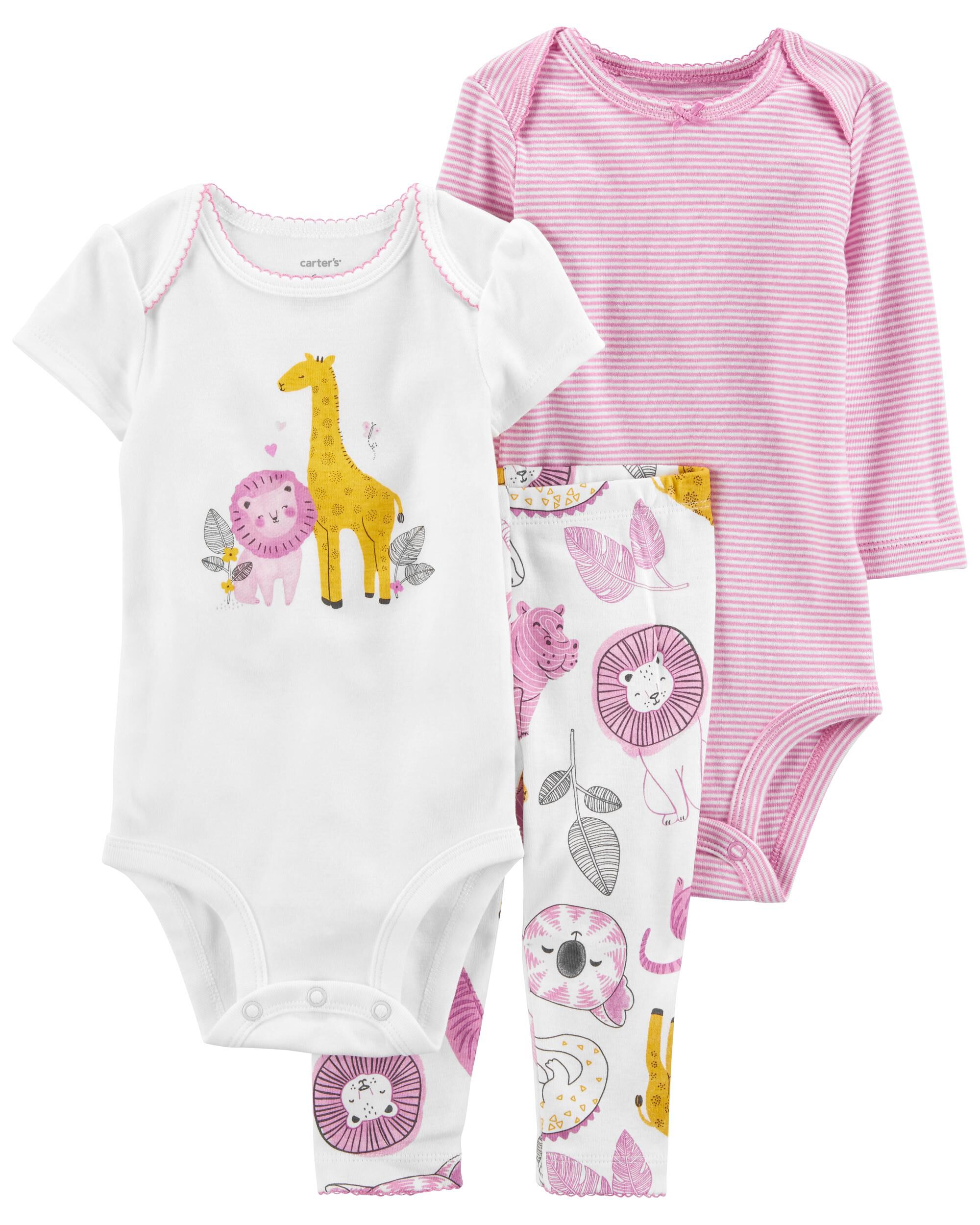 Carters Baby Girls " Daddy's Girl " 3 Piece Bodysuit & Pant Set Size Varies R-3 