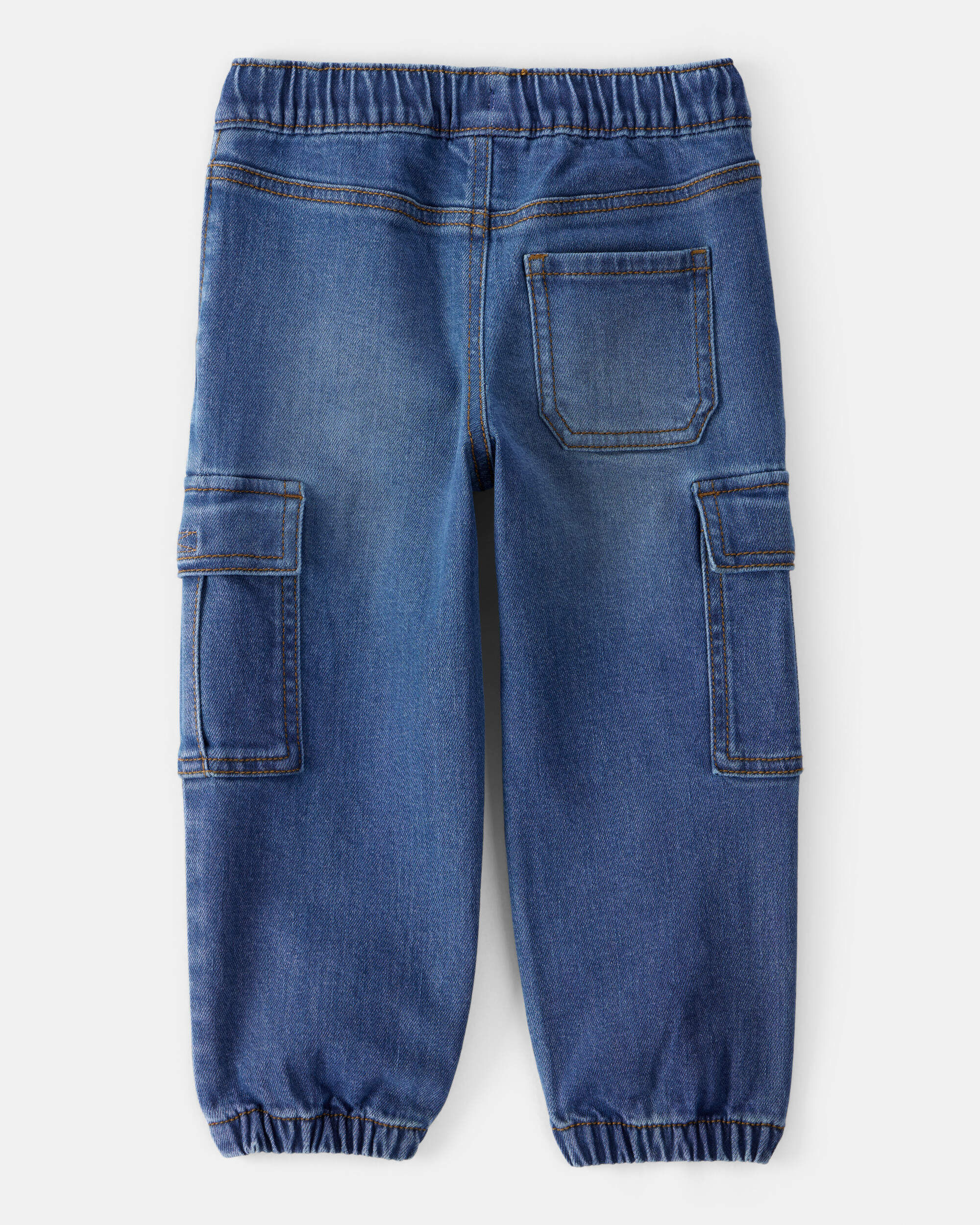 Toddler Boy Denim Cargo Joggers - Dark Wash