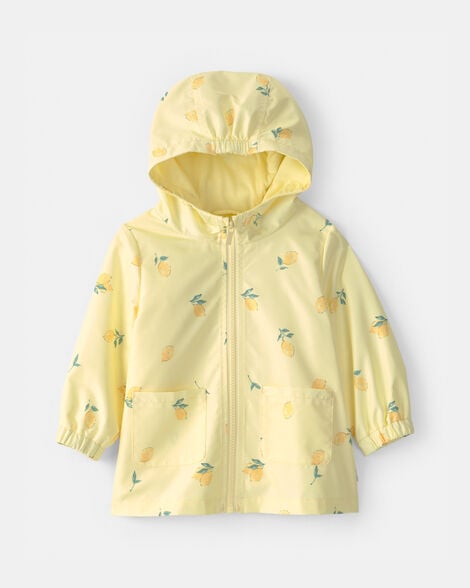 baby girl lemon raincoat - yellow