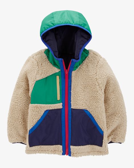 Product image 1 of Toddler Colorblock Faux Sherpa Mid-Weight Jacket