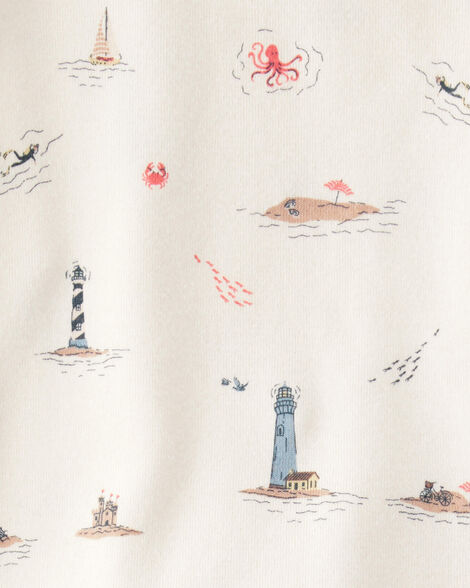 Product image 3 of Toddler Organic Cotton Pajamas in Coastal Vacation Print
