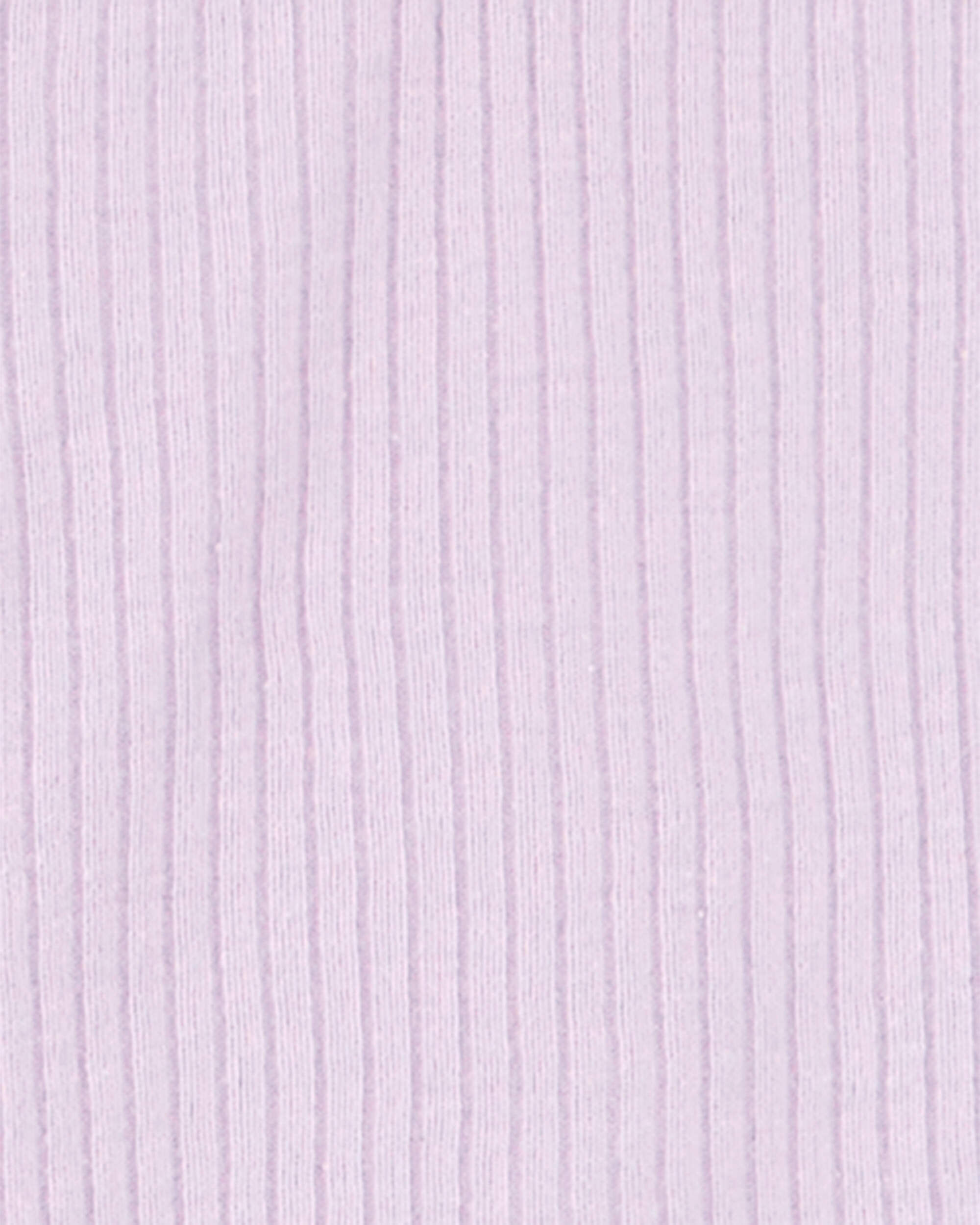 Baby 3-Piece Ribbed Outfit Set - Purple