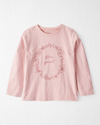 Girls Hey Darling Long-Sleeve Graphic Tee - Pink