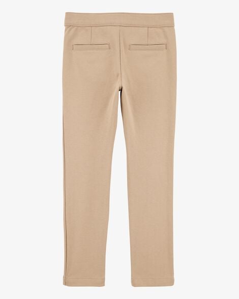 Product image 4 of Kid 3-Pack Ponte Knit Uniform Pants - Khaki