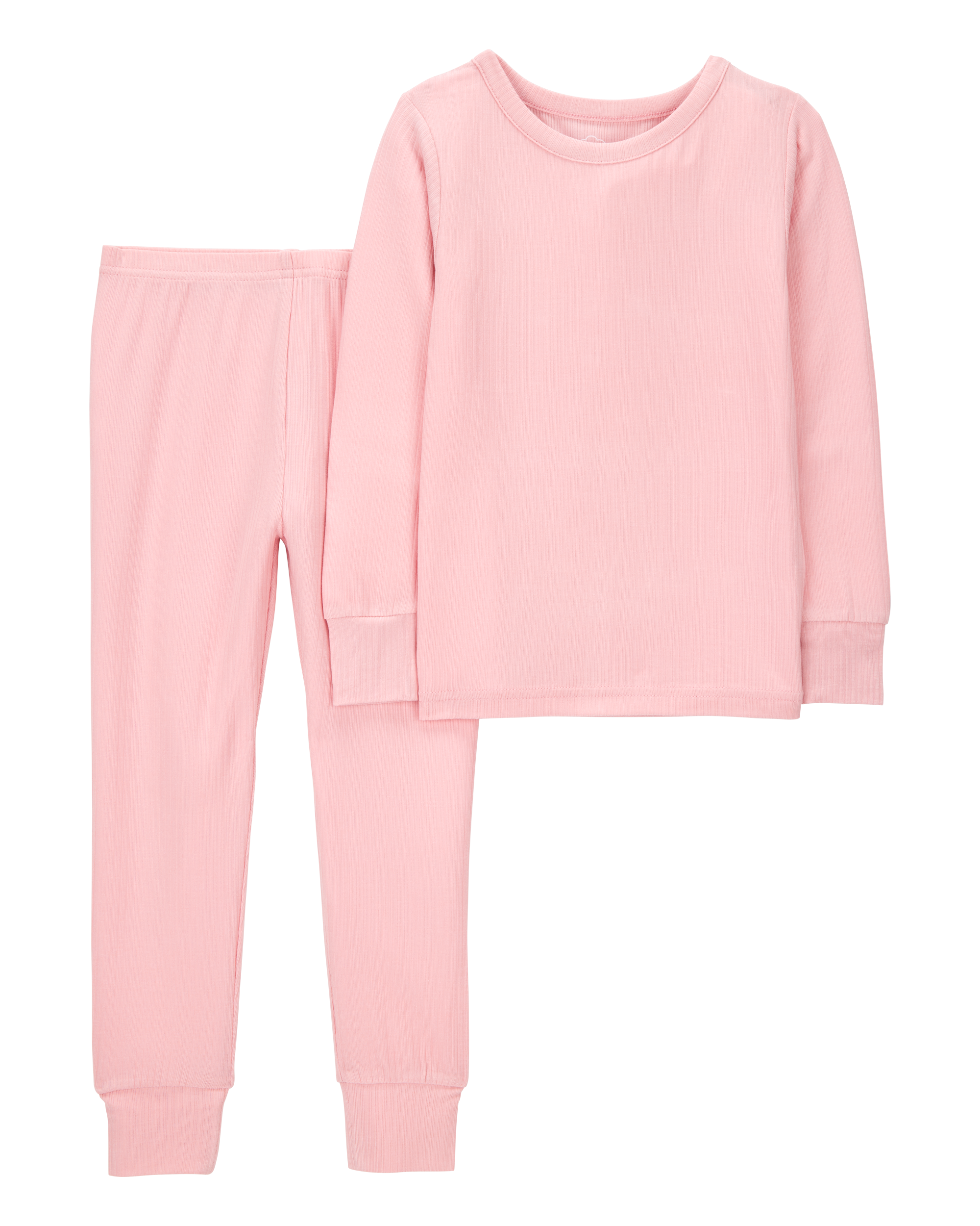 Toddler Girl Solid PurelySoft 2-Piece Pajamas - Pink