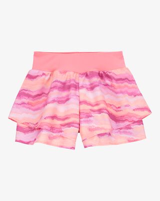 Product image 1 of Kid Flowy Tie-Dye Layered Flip Short - Orange/Pink