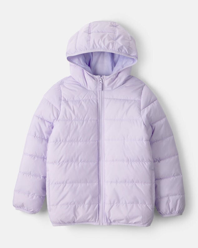 Product image 1 of Kid Hooded Puffer Jacket - Purple
