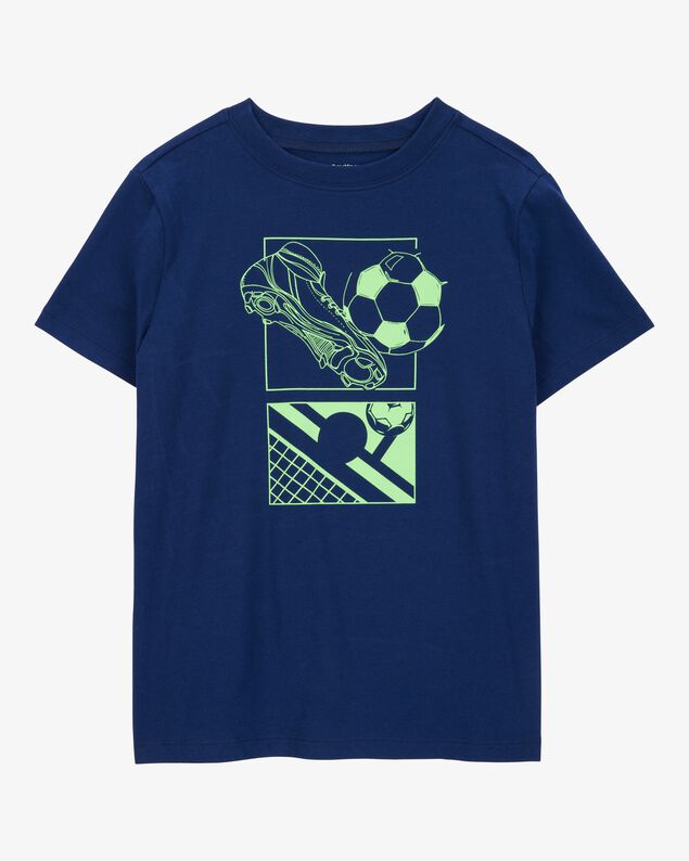 Product image 1 of Kid Soccer Short-Sleeve Graphic Tee - Navy