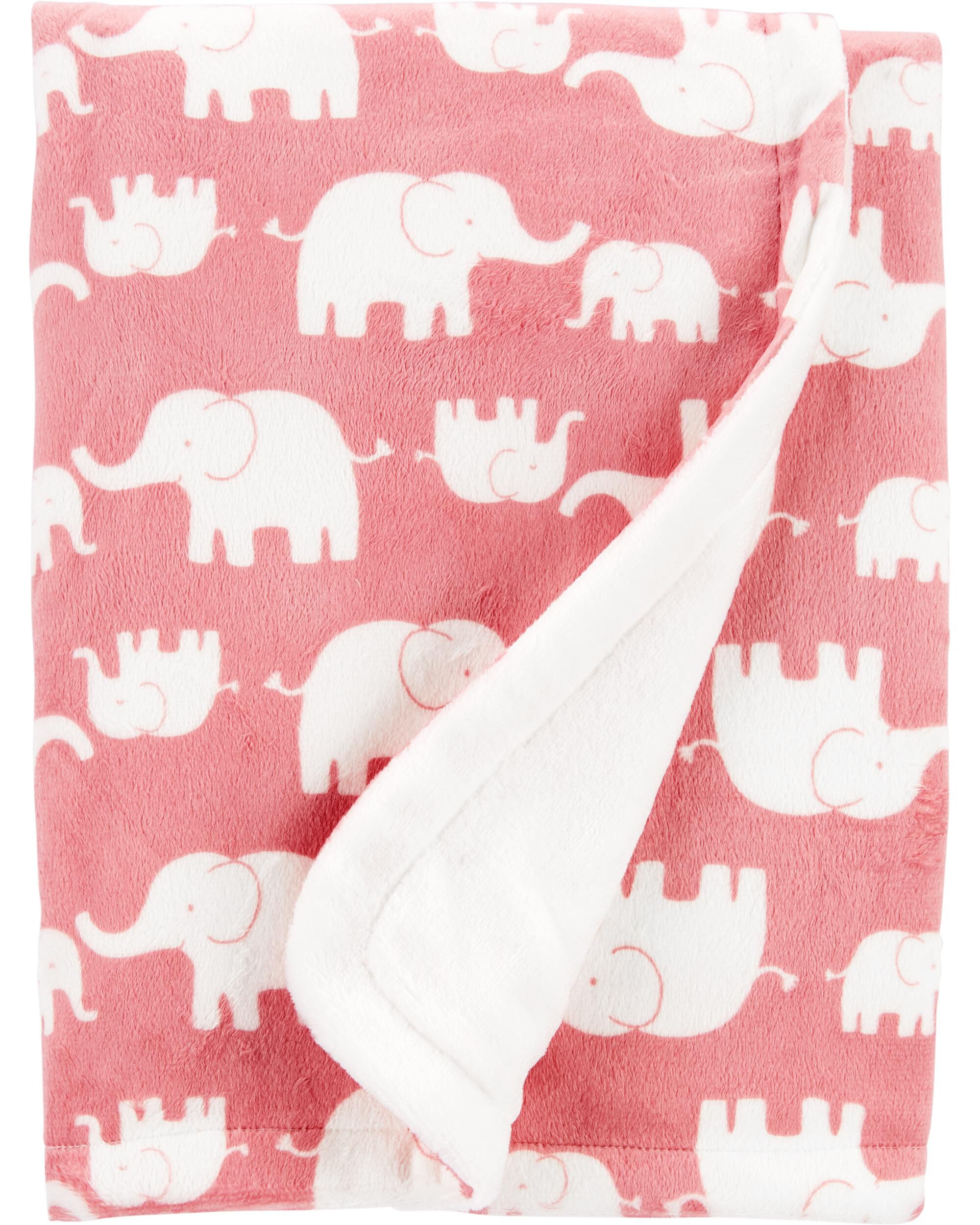 carters pink elephant security blanket