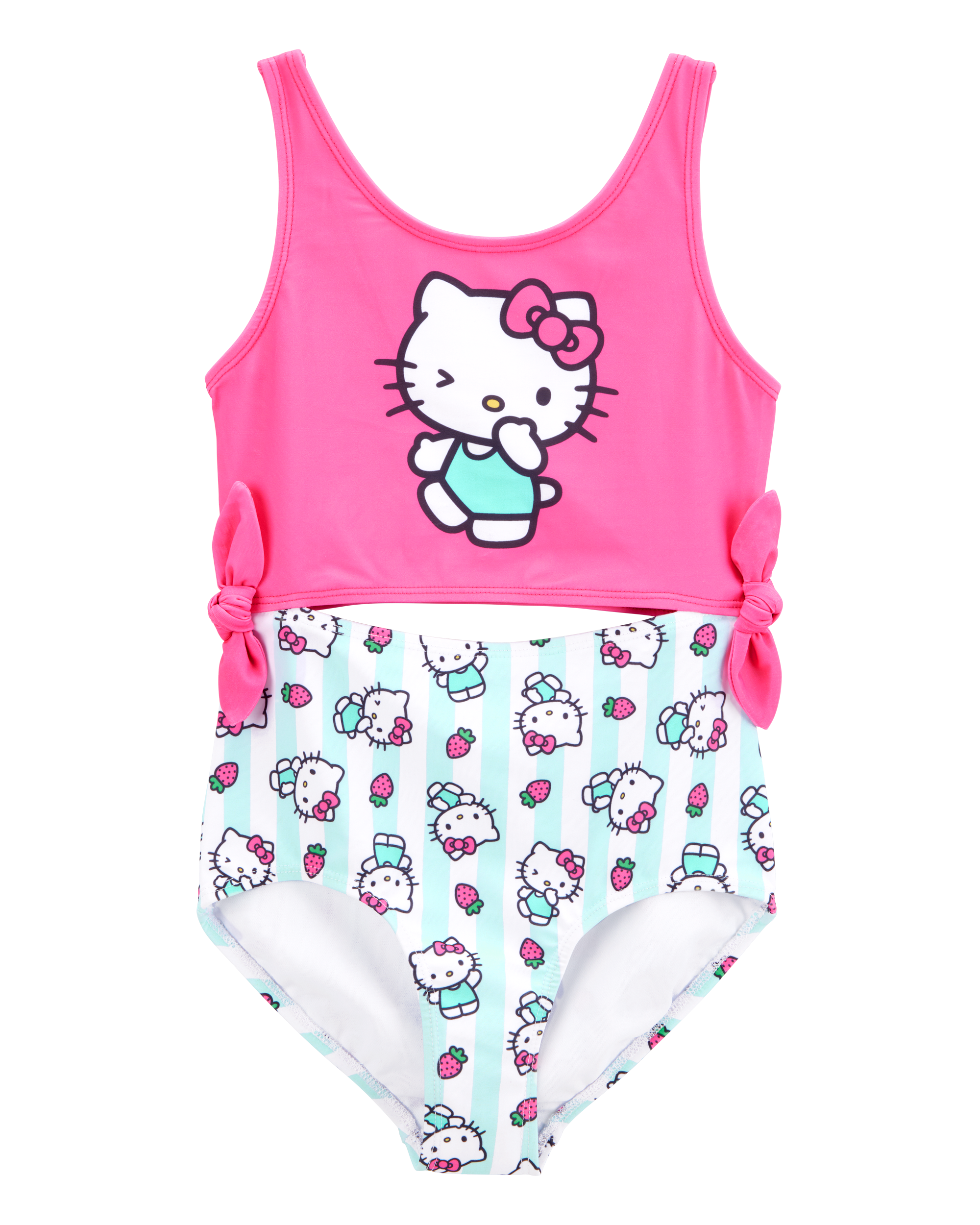 Girls Hello Kitty® 1-Piece Swimsuit - Pink/Blue