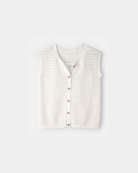 Girls 2-Piece Sweater Top Set - White