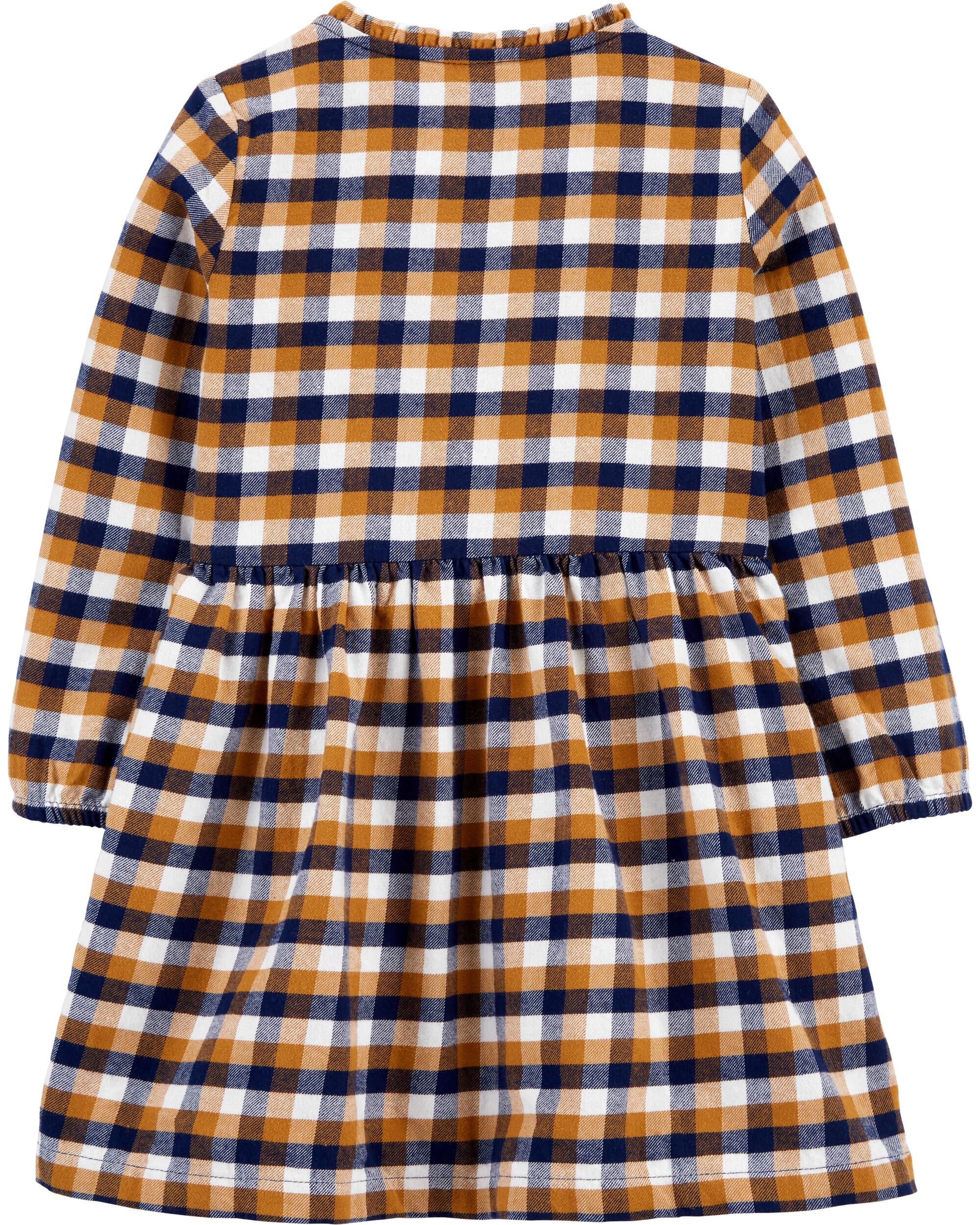 Multi Toddler Plaid Flannel Dress | carters.com
