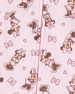 Product image 2 of Baby Disney© Minnie Mouse Snug Fit Cotton Footie 1-Piece Pajamas - Pink