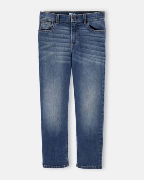 Image of Kid Medium Blue Wash Straight-Leg Jeans