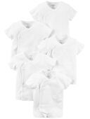 White - Baby 5-Pack Side-Snap Tees, Selected