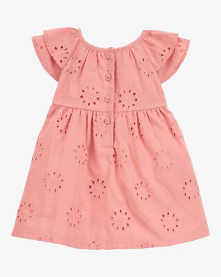 Product image 2 of Baby Eyelet Cotton Dress - Pink