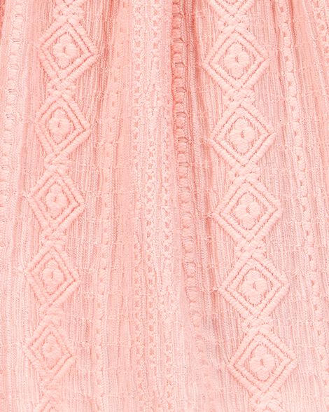 Product image 4 of Toddler 2-Piece Butterfly Short-Sleeve Top & Crochet Skort Set - Pink/Ivory