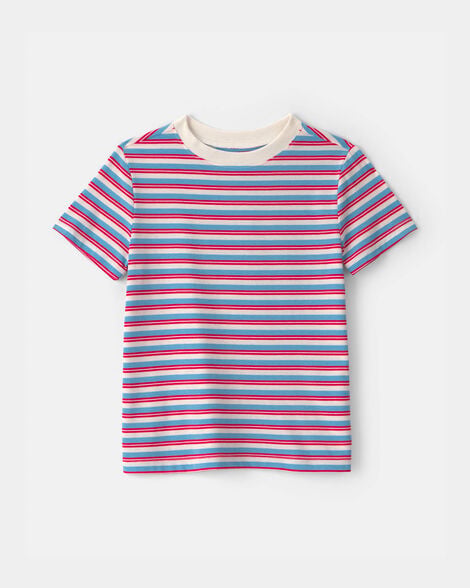 kids striped tee - red/white/blue