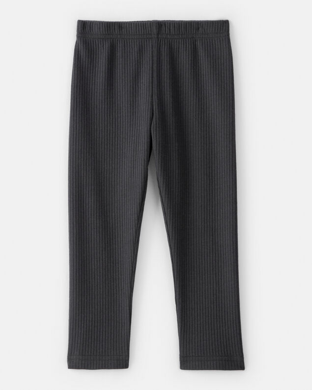 Product image 2 of Toddler Girl Pull-On Stretch Rib Leggings - Black