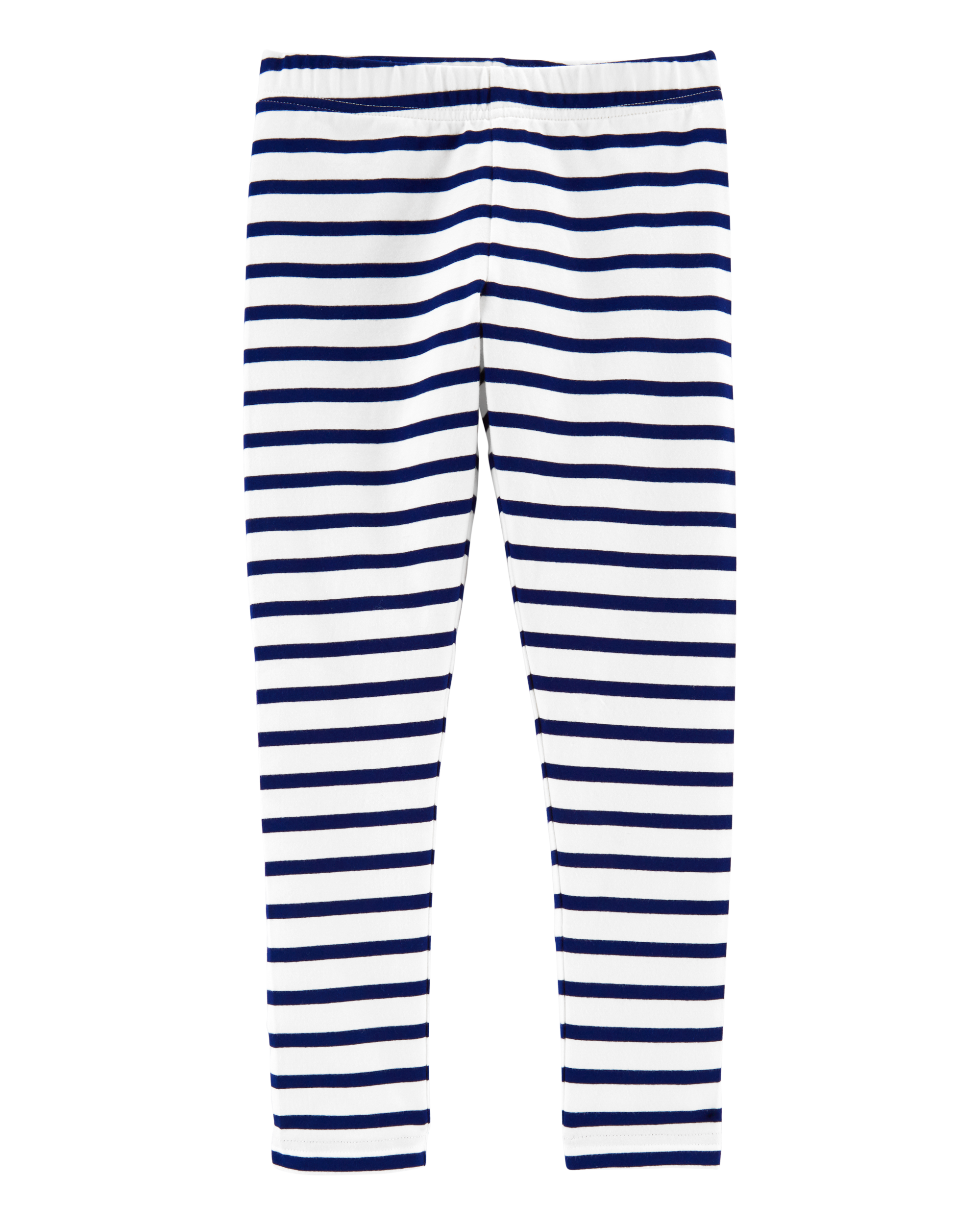 Kid Striped Cotton Stretch Leggings