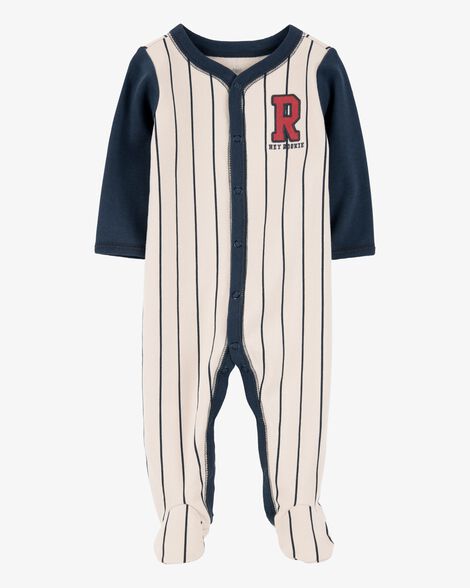 Product image 1 of Baby Boy Baseball Rookie Snap Cotton Sleep & Play Pajamas