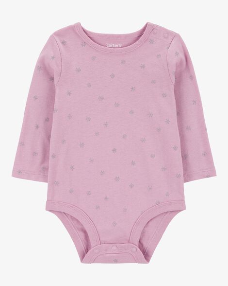  Product image 1 of Baby Glitter Snowflake Long-Sleeve Bodysuit