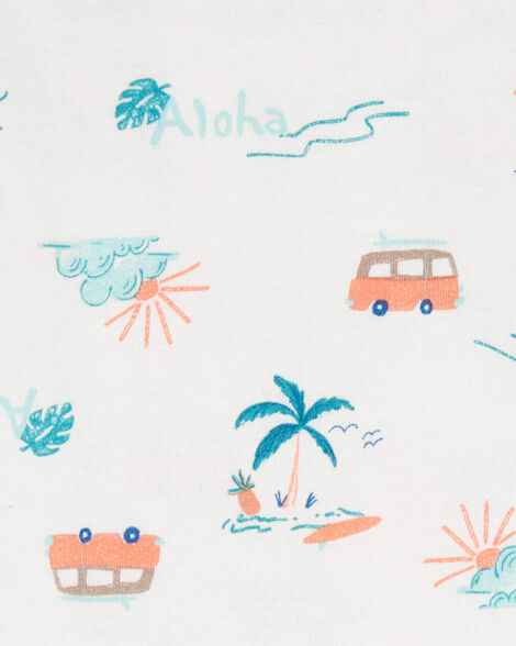  Product image 3 of Toddler Palm Tree Print Snug Fit 4-Piece Pajamas