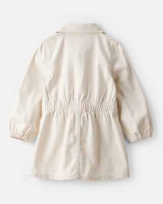 Product image 2 of Toddler Girl Embroidered Cotton Long-Sleeve Dress - White