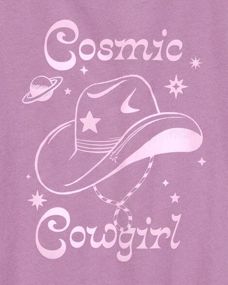 Product image 2 of Kid Cosmic Cowgirl Short-Sleeve Graphic Tee - Purple