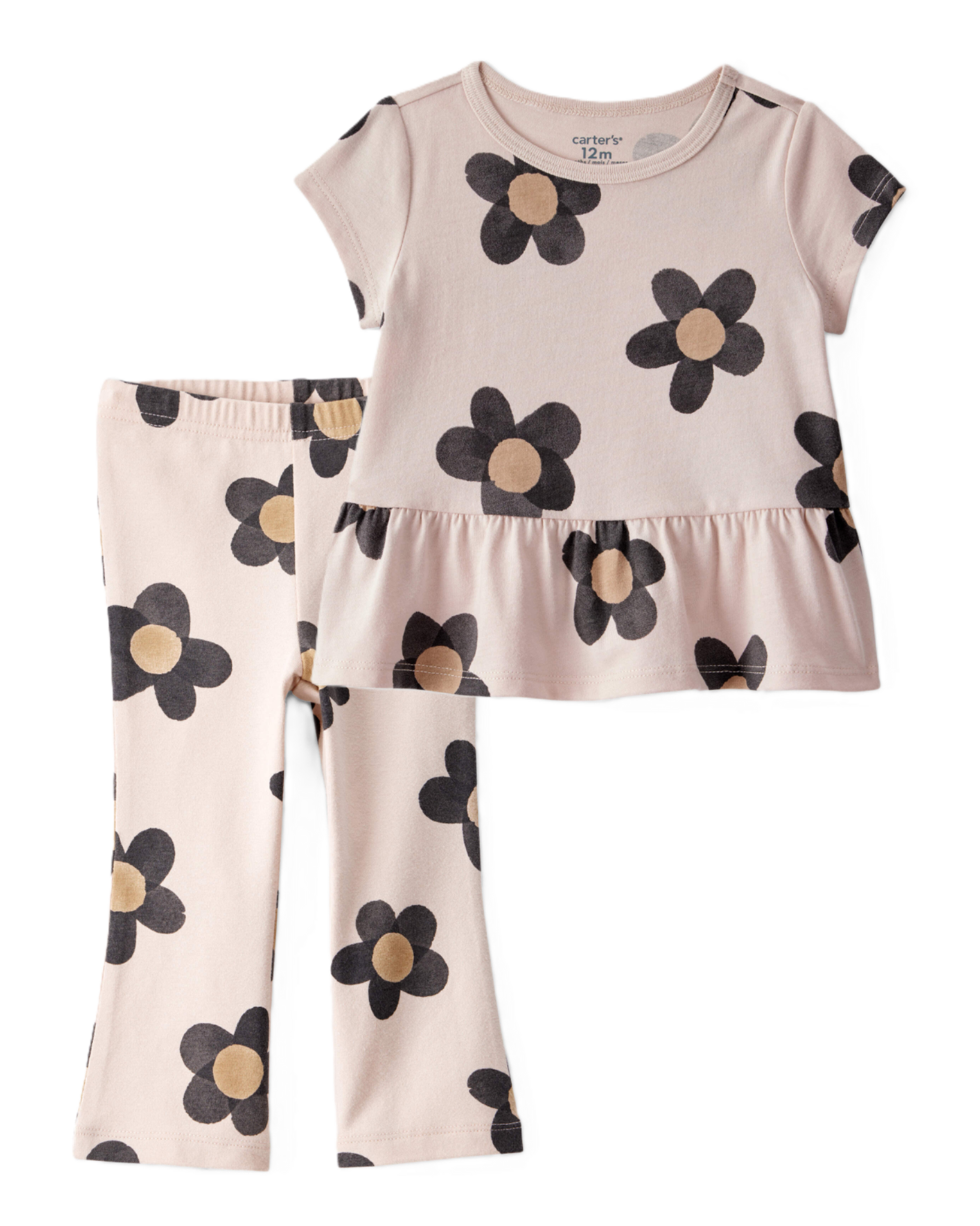 Baby Girl 2-Piece French Terry Hoodie & Pull-On Pants Set - Multi