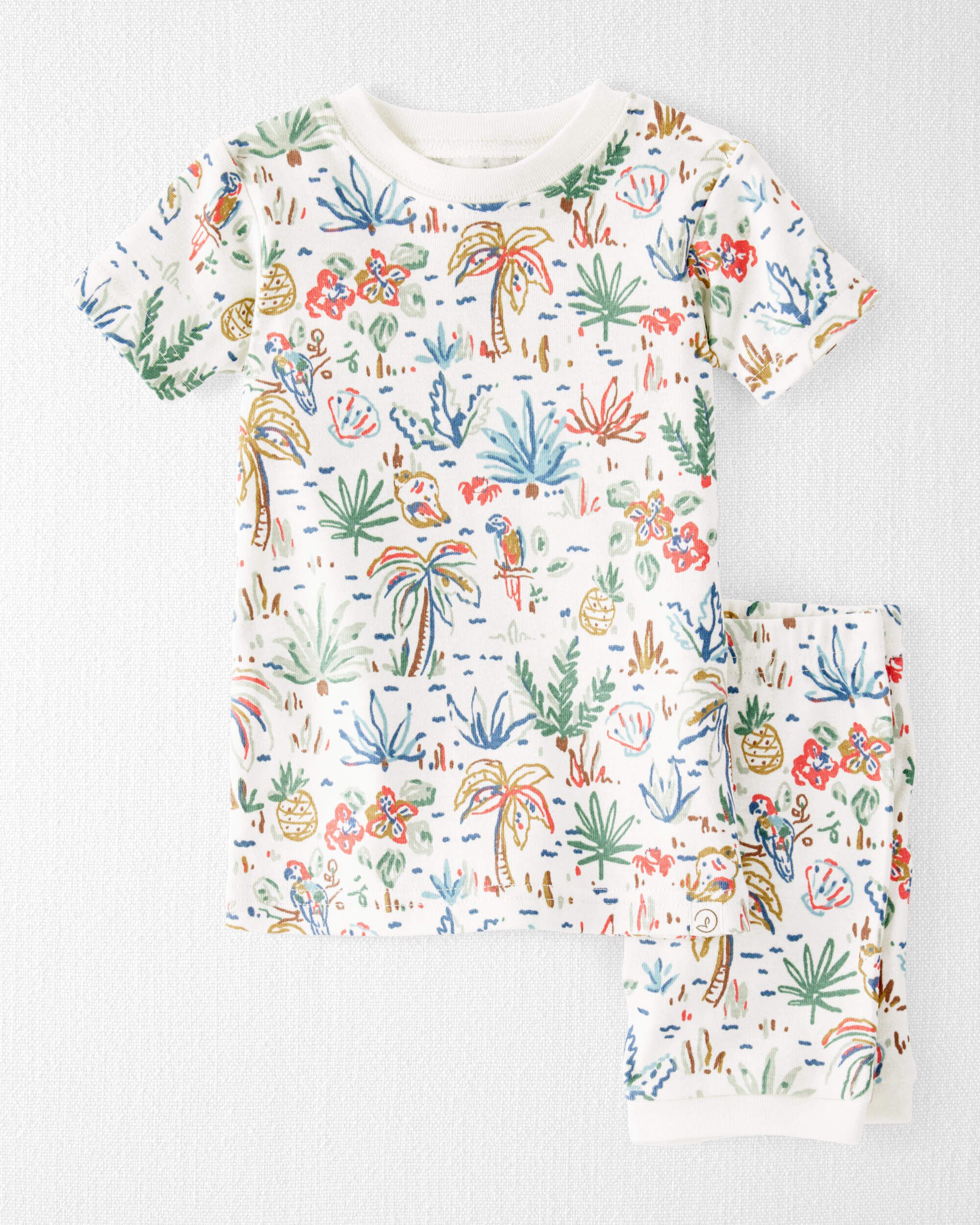 Baby Organic Cotton Pajamas Set Tropical Paradise Print