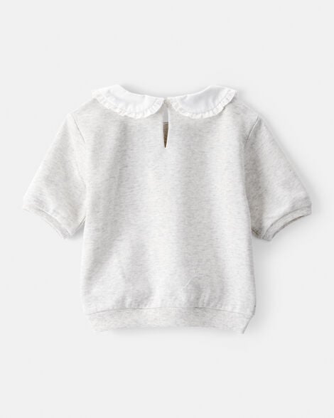 Toddler Girl Cherry French Terry Short-Sleeve Graphic Tee - White