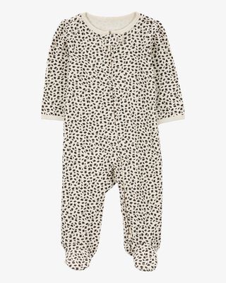 Product image 1 of Baby Floral 2-Way Zip Cotton Sleep & Play Pajamas