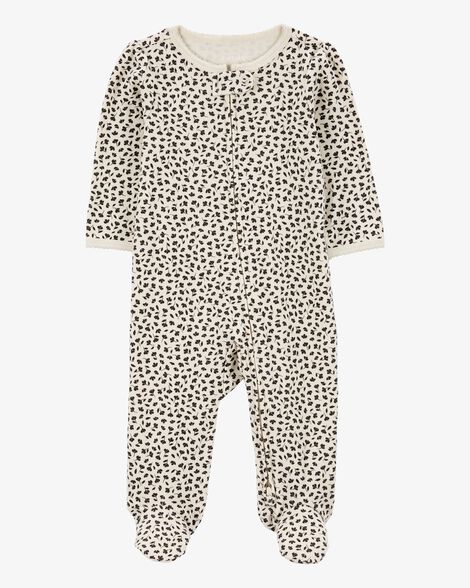  Product image 1 of Baby Floral 2-Way Zip Cotton Sleep & Play Pajamas