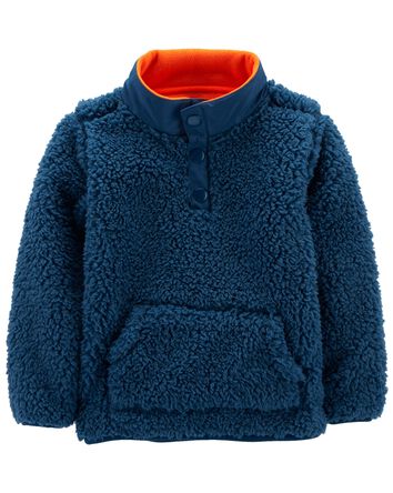 Toddler Quarter Zip Sherpa Pullover
